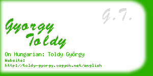 gyorgy toldy business card